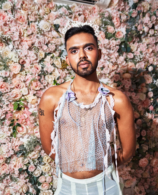 Sheer Overlay Harness Top