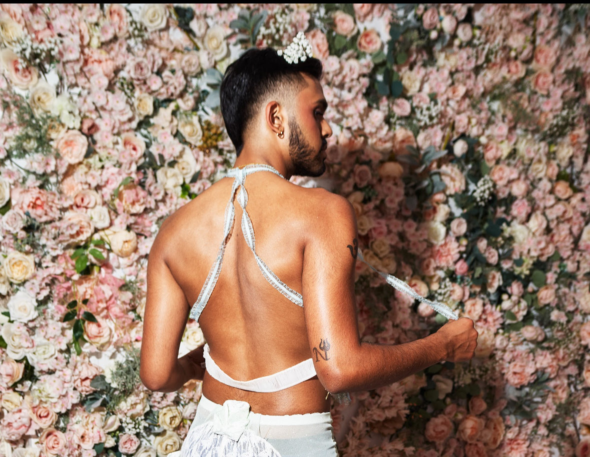 Sheer Overlay Harness Top