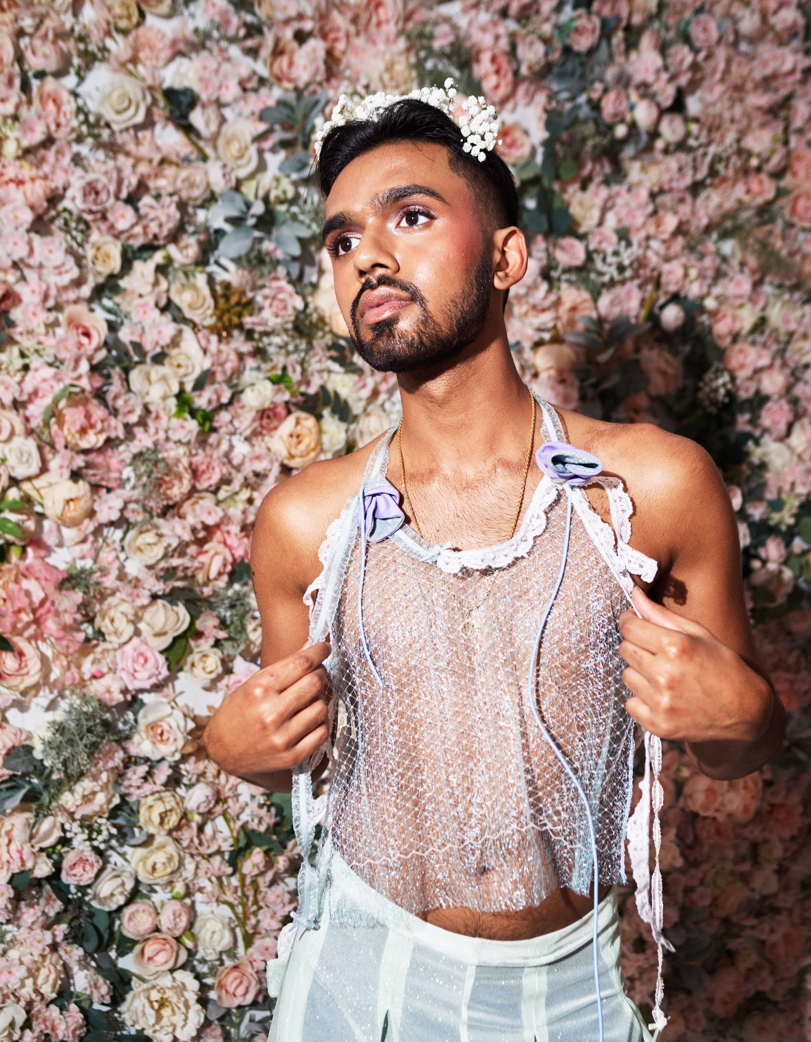 Sheer Overlay Harness Top