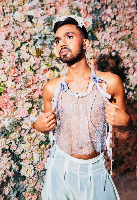 Sheer Overlay Harness Top